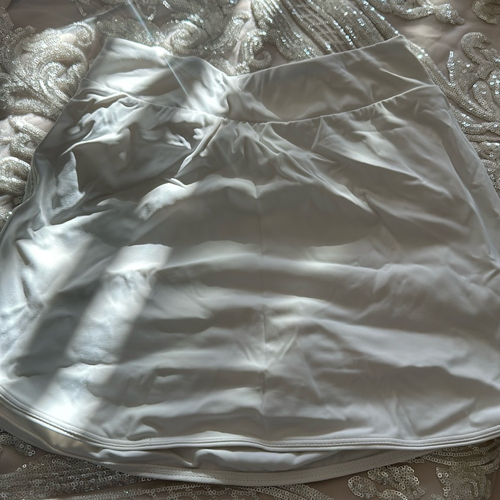 White tennis skirt